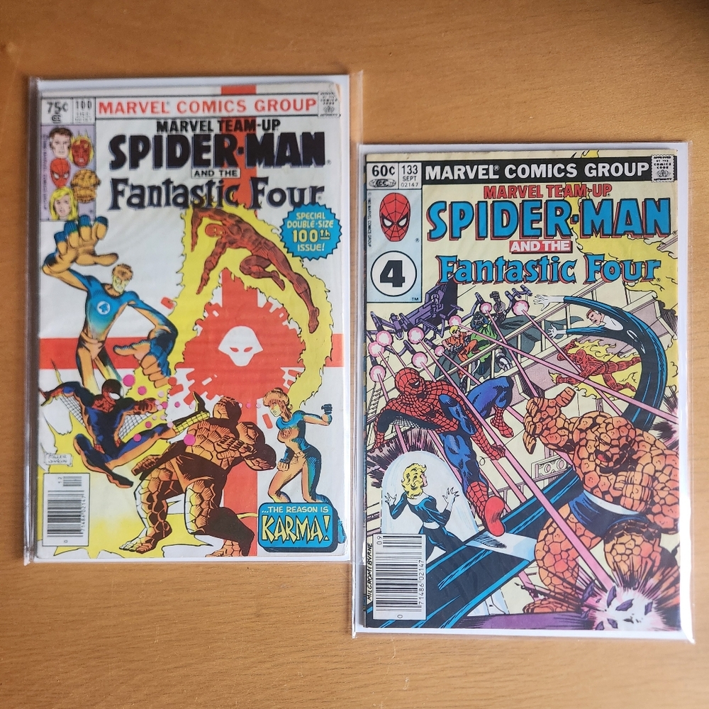 Marvel Team-Up #100, #133 - 1980s Marvel Comics (Lot of 2)